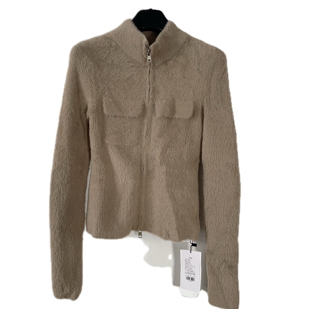 NWT Women Sweater Zipper Cropped Sweater for Fall/Winter Jackets Sweater Size M